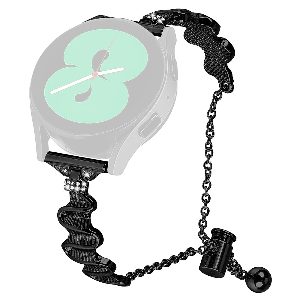 For Samsung Galaxy Watch4 4 Classic Watch 5 Alloy Watch Band 20mm Rhinestones Decor Bracelet Strap For Samsung Galaxy Watch4 4 Classic Watch 5 Alloy Watch Band 20mm Rhinestones Decor Bracelet Strap